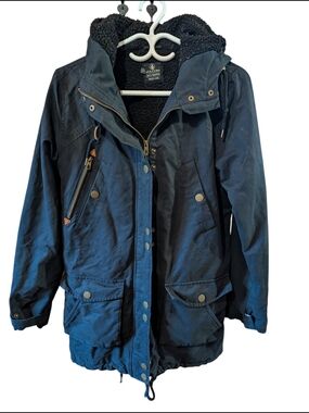Volcom Women's Navy Hooded Parka Jacket